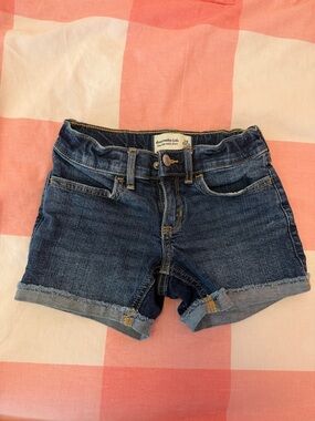 Abercrombie Kids Dark Wash Denim Shorts - Blueberry